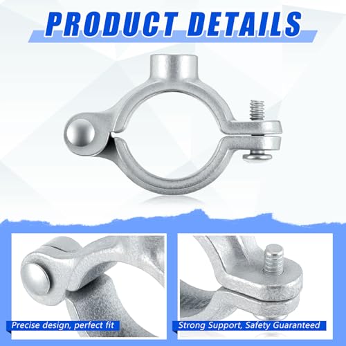 Otoolling 20 Pack 3/4" Split Ring Pipe Hanger for Thread Rod Galvanized Iron Mounting Bracket for Tubing Wall Ceiling Mount Combination Industrial Decor (Silver) by Otoolling - Image 3