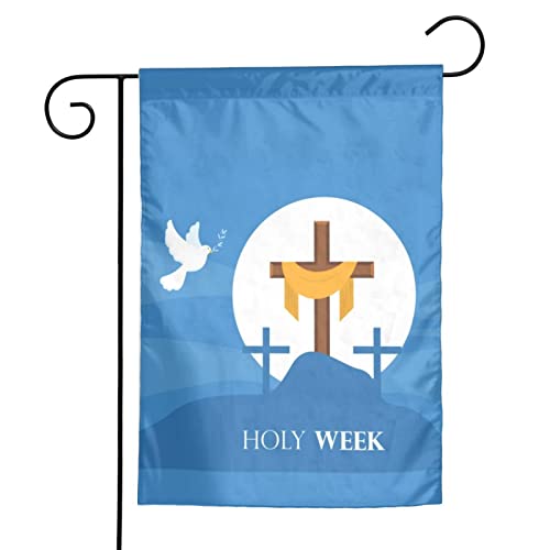 Holy Week Garden Flag Double Sided Banner Flags Welcome Decoration For Wedding Party Yard 12x18 Inch
