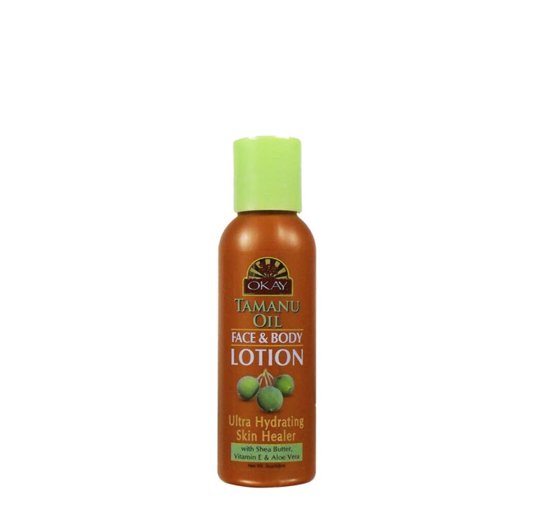 OKAY Shea Butter Face & Body Lotion, Deep Moisturizing Lotion for Dry Skin, Softens & Hydrates Skin, Enriched with Vitamins A, E & F, Daily Body Moisturizer, 16 oz