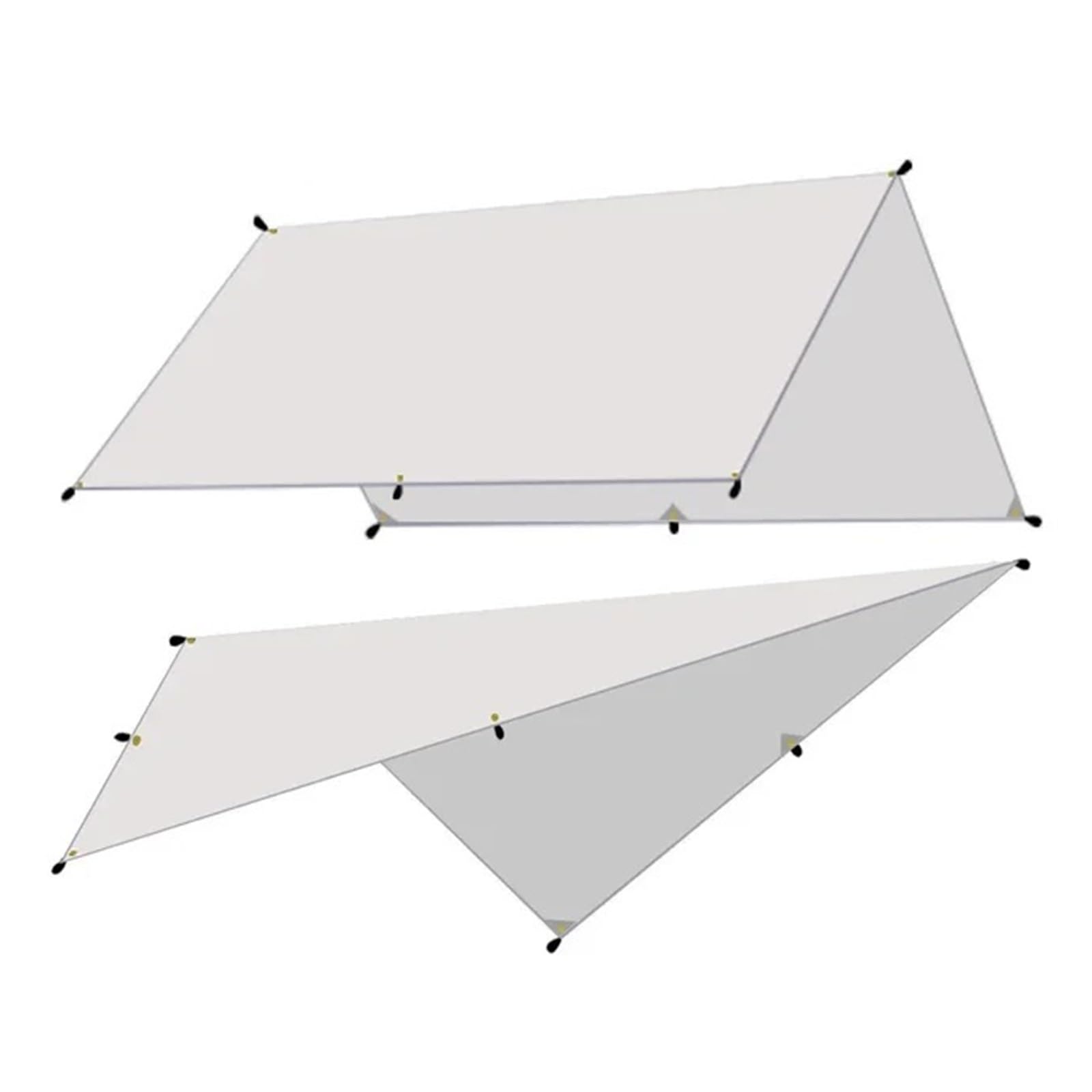 Tent tarp 5x3m 4x3m 3x3meters Waterproof Tarp Tent Shade Ultralight Garden Canopy Sunshade Outdoor Camping Awning Tourist Beach Sun Shelter 4x4(Light Grey,3X3meter)