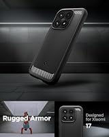 Spigen Rugged Armor Hülle Kompatibel mit Xiaomi 17 -Matte Black – Ansicht 3