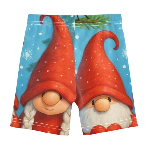 Cute Christmas Red Gnomes Toddler Girl Biker Shorts 4t Shorts for Under Dresses Cotton Summer Kids2