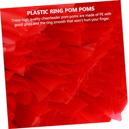 BRIGHTFUFU 2 Unidades Baile das Cheerleaders pompons de líderes de torcida vermelhos pompons líder d