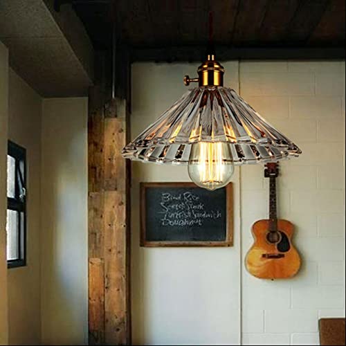 Plafond suspendu d'architecte en verre transparent de style vintage chic E27 - 4