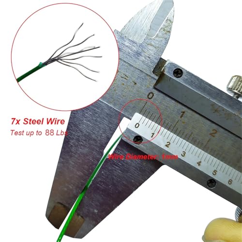 40 Pcs 50cm 88Lbs/40kg Leader Wire para Pesca miniatura 5