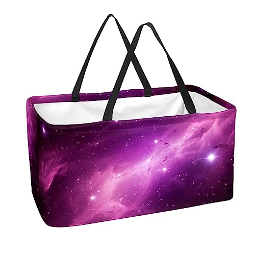 Sac d'épicerie réutilisable compact violet lavable pour courses - 2