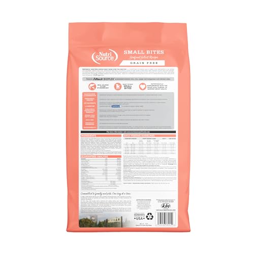 NutriSource Seafood Select Grain Free Dry Dog Food, Small Bites, Salmon and Menhaden Fish Meal, 12LB - Thumbnail 2