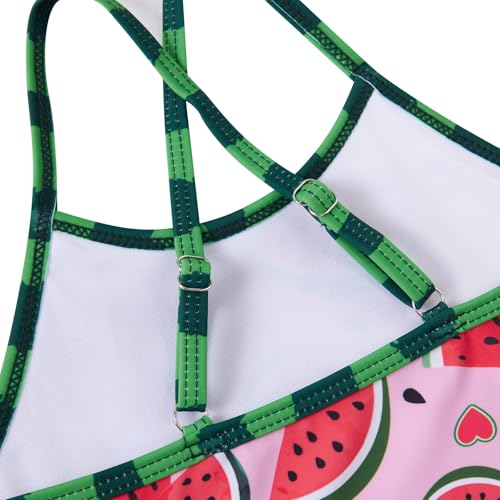 Vieille Toddler Girls Swimwear 4t 5t Kids Watermelon Bathing Suit Girls One-Piece Swimwear with Skirt for Little Swimmer Quick Dry — view 3