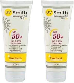 UV Smith Silicone Sunscreen Gel SPF |With Vitamin C & E|Broad Spectrum UVA/UVB Protection|Anti-Aging, Antioxidant-Rich, Wa Price In India