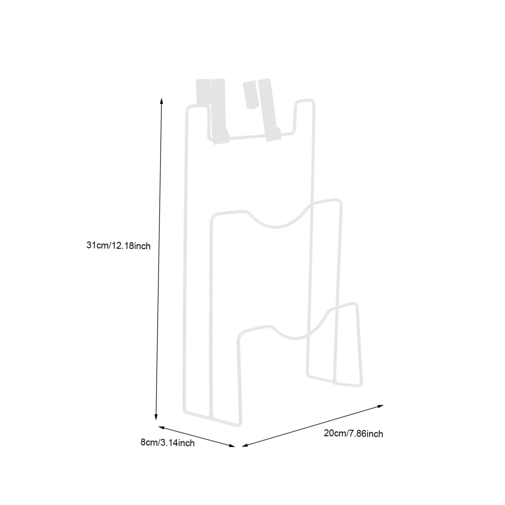 Amosfun 3 Piezas Soporte para tapa de puerta de armario de cocina Rejilla para cubrir sartenes reutilizable organizador de tapas de ollas para el hogar titular de la tapa de la olla casera