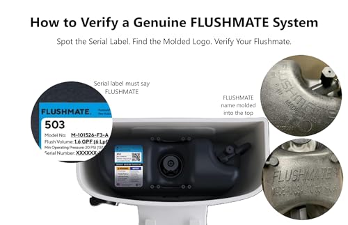 Flushmate M-101526-F42 Complete Replacement System: 1.0 GPF System for Two-Piece Toilets, For Mansfield 153, St Thomas/Vitromex, Peerless 1, Sloan ST-8016, ST-8116, Vitra 5066, & Western T4ULF-PF-1 by Flushmate - Image 4
