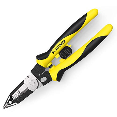Fortunew Wire Stripper Multi-function Multi tool 7-in-1 Combi Plier 8 Inches DIY Electrical Wiring Work Cable Cutter Sharp-nose Plier Wire Crimper