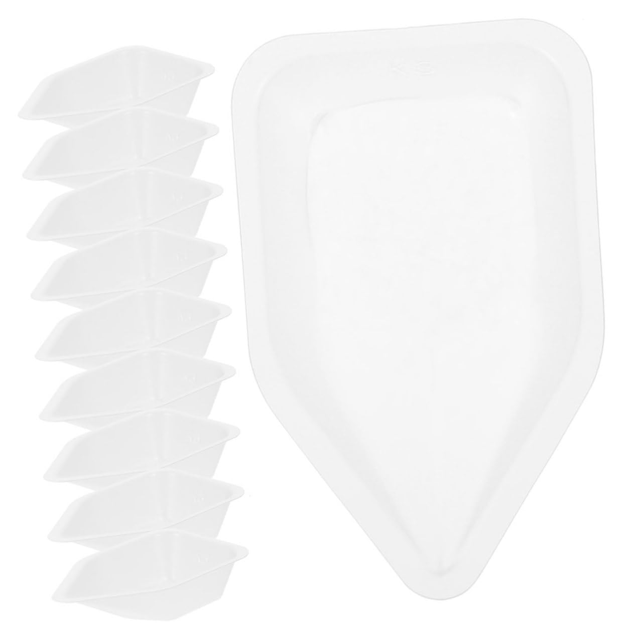 ORFOFE 10pcs High Precision Lab Weighing Plates Weigh Boats Small Portable Plastic Weighing Dishes for Powder Food Cosmetic Use