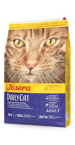 JOSERA DailyCat (1 x 10 kg) | Adulte | Croquettes Premium pour Chats Adultes | Volaille & Patate Douce | Herbes raffinées & Fruits sains | sans céréales | Nourriture...