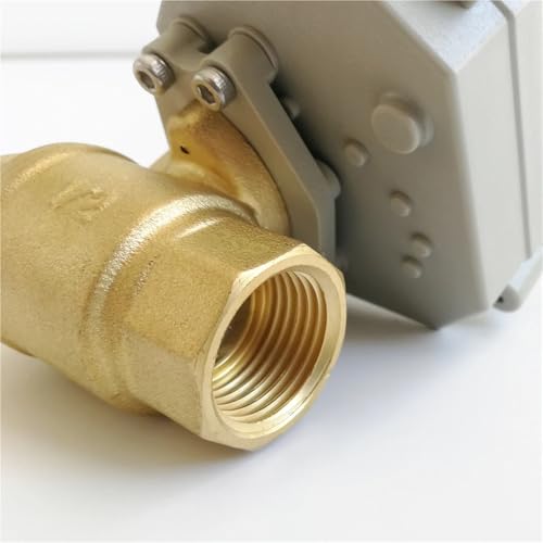 Válvula motorizada TF25-B2 de latón DN25 con engranaje de metal DC12V 7