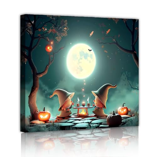 Affiche Halloween Citrouille et Sorcière pour l'Ambiance de votre Café