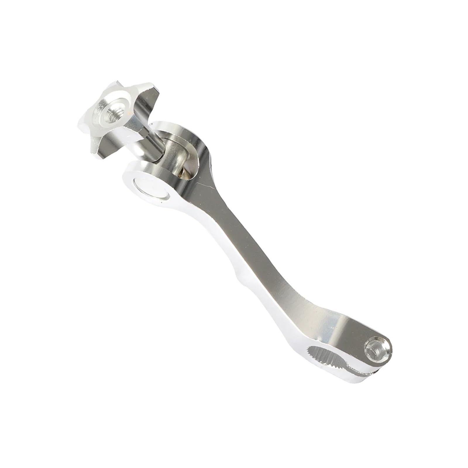 Hewpngs Silver Motorcycle Cnc Rocker Arm Rear Brake Adjustable Tension Lever For Motorbike Pit Dirt Bike Universal Modification Accessories Shifts Levers