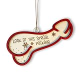 Penis Christmas Ornament - Penis Funny Christmas Tree Hangin Ornament- Look at This Special Package Novelty Christmas Ornament - Fun and Quirky Wooden Penis-Shaped Holiday Decoration