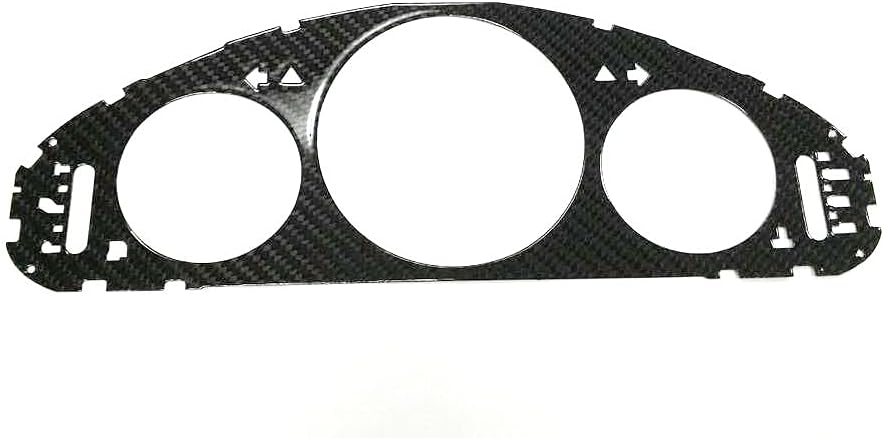 Interior Accessories - Carbon CF Cluster Dashboard Meter Gauge Sticker Cover Compatible with Mercedes Benz W211 E Class