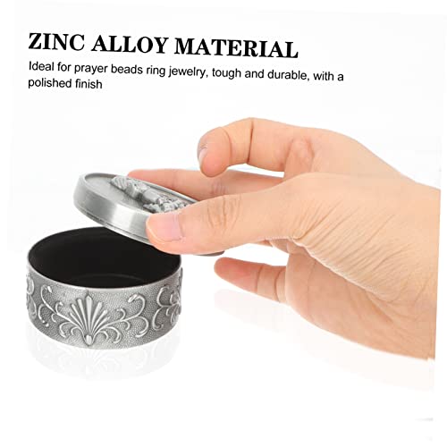 Cabilock Box Ornament Storage Box Trinket Boxes For Women Stainless Steel Container Vintage Trinket Box Earring Container Stainless Steel Jewellery Box Jewelry Case Organizer Ring Box Miss #TOP6