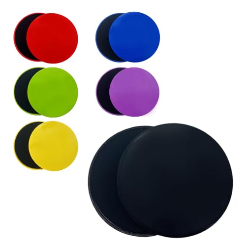 Core Sliders 6 Pairs, 12 Pack Exercise Gliding Discs for Working Out, Dual Sided Workout Sliders for Carpet and Hardwood Floors, Fitness Slide Discs for Legs, Full Body Core Training (Multiple Colors)