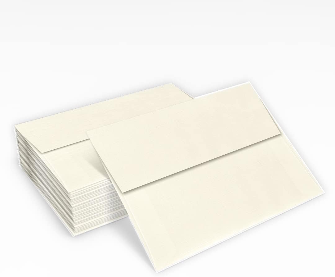 LUXPaper A2 Invitation Envelopes | Peel & Press | 4 3/8" x 5 3/4" | Natural Linen | 80lb. Text | 250 Qty