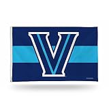 Rico Industries NCAA Villanova Wildcats Navy with Light Blue Stripe 3' x 5' Banner Flag Single Sided - Indoor or Outdoor - Home Décor