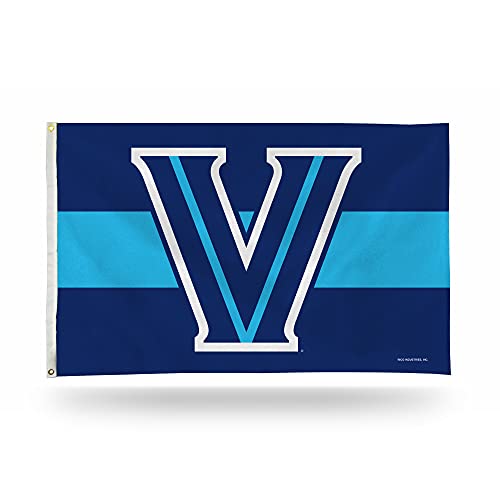 Rico Industries NCAA Villanova Wildcats Navy with Light Blue Stripe 3' x 5' Banner Flag Single Sided - Indoor or Outdoor - Home Décor