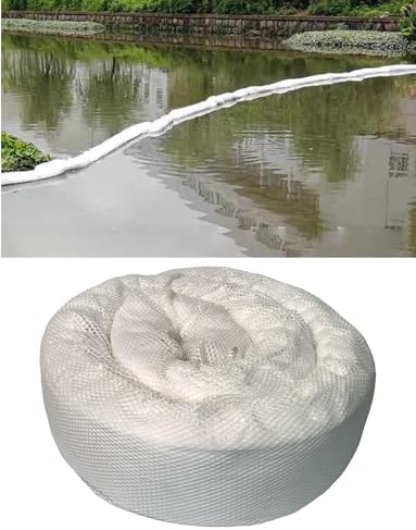 Reusable Oil Absorbent Boom 5-Pack, 20x1000cm Oil Spill Cleanup - Effective Absorbent Barrier for Quick Oil Spill Response and Recovery, Ideal for Marine and Industrial Use