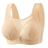 Nuovo Plus Size Senza Ferretto Top Reggiseno Sottile Traspirante Grandi Seni per Mostrare Piccola Bellezza Indietro Quattro Reggiseno Sostegno Reggiseni per le Donne, Beige, 80