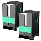 Dogepro Scatola di manutenzione compatibile con Epson WorkForce WF-3620DWF WF-3640DTWF WF-7110DTW WF-7210DTW WF-7610DWF WF-7620DTWF WF-7710DWF WF-7720DTWF T6711 e C13T671100 (2PACK)