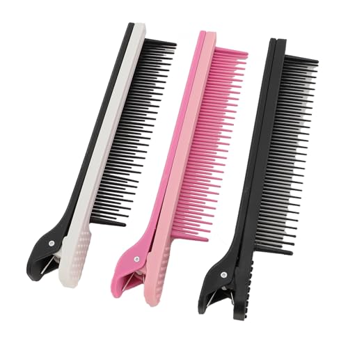 Grzebienie do tapirowania, 3szt Plastikowe grzebienie do tapirowania Profesjonalne grzebienie do prostownicy, narzędzia do stylizacji koloryzacji do przycinania pasemek