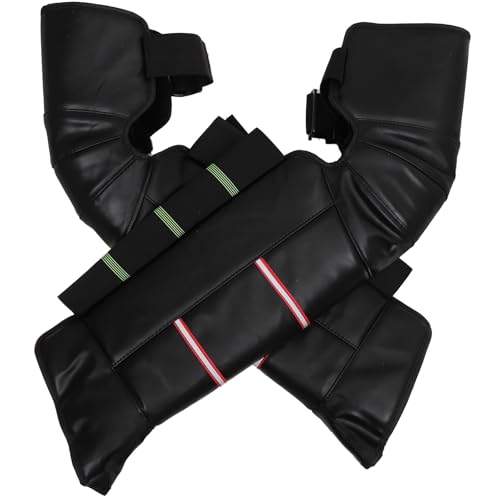 GLEAVI Protectores Térmicos para Rodillas de Motocicleta Invierno 2 Piezas Largos y Gruesos Resistentes al Viento y Agua Tiras Reflectantes para Ciclismo y Color Aleatorio
