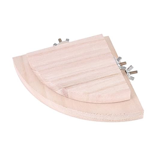 2 Pcs Ventilateur en Bois Forme Oiseau Cage Perches Stand Plate-Forme Jouet pour Cages de Perroquet Hamster Pet