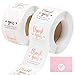 BIGKASI 1000 Pcs Danke Aufkleber Rose Gold Dankeschön Sticker Goldfolie Thank You for Supporting My small Business Geschenkaufkleber für Gäste Hochzeit Backen Blumen Verpackung Etiketten (L 3.8cm)