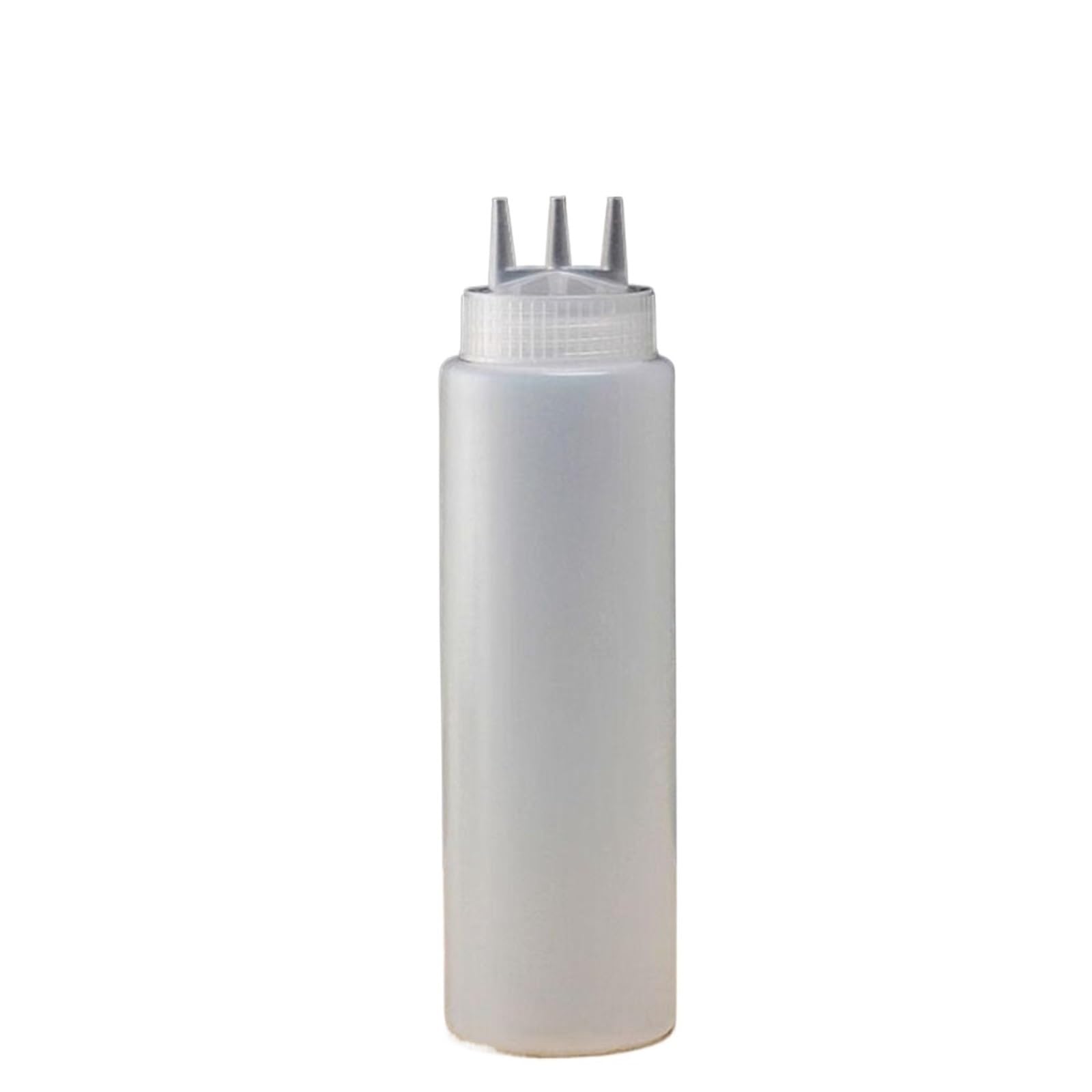 ZNJAMN 10pcs Plastic Squeezing Sauce Bottle Squeezable Graduated Jam Container Salad for Seasoning(White,680ml)
