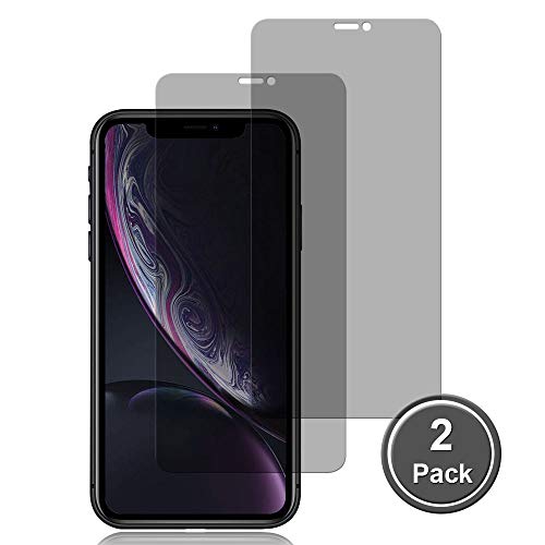 Hxvuter [2 Pack] iPhone 11 XR Privacy Screen Protectors, iPhone 11 XR Tempered Glass Privacy Screen Protector [3D Touch] [9H Hardness] [No Bubble] Compatible with iPhone 11 XR [6.1 inch]