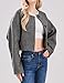CHARTOU Women Cropped Wool Blend Pea Coat Short Jacket Peacoat Long Sleeve Button Down Crop Jacket (X-Small,Grey)