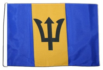 Preisvergleich Produktbild Fahne Flagge Barbados 30 x45 cm
