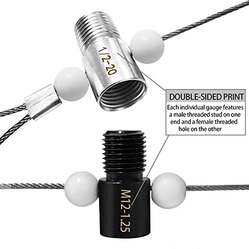 Xxzhiho NO Nut And Bolt Thread Checker (Inch & Metric) - 26/44 Male/Female Thread Identifier Gauges thumb #3