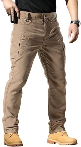 Men's Tactical Cargo Pants - Water Resistant & Lightweight