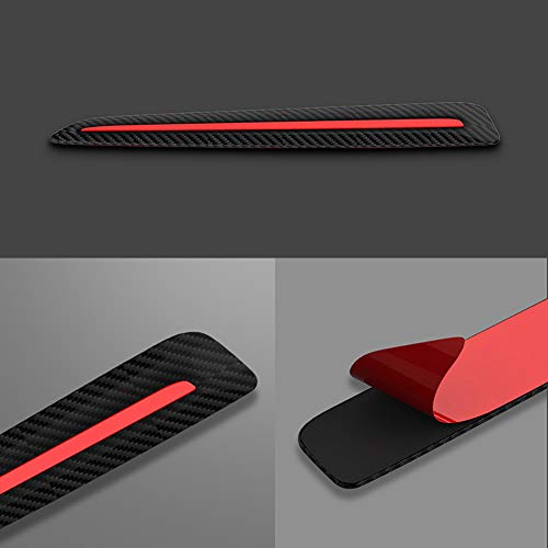 Zacoo 2 Pcs Car Bumper Guard Protector Sticker Carbon Fiber Texture Auto Body Bumper Guard Anti-Scratch Protector 11.8"X 1.4" #TOP4
