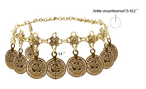 Bienvenu Boho Coin Sandals Anklet Bracelet, Bohemian Tassel Barefoot Sandals Chain Jewelry Belly Dance Anklet #TOP4