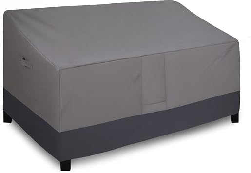 Easy-Going Waterproof Outdoor Couch Cover, Heavy Duty 3-Seater Patio Sofa Cover, Winchdproof Outdoor Furniture Cover with Air Vent 95Wx40Dx35H inch, Gray/Dark Gray