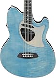 Ibanez Talman TCM50 Acoustic-electric Guitar - Blue Denim, Open Pore
