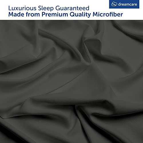 Dreamcare Twin Xl Sheets 4Pcs Xl Twin Sheet Set Twin Xl Fitted Sheet Extra Long Twin Sheetssoft & Long Lasting 100% Fine Brushed Microfiber Polyester With Side Pocket, Gray #TOP1
