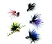 Kat Fly Cat Wand Refill Teaser Toy - Interactive Cat Wand Toy Attachments for Indoor Cat and Kitten - Cat Toy with Real Feather Best Cat Toys for Bored Cats, Cat Teaser Toy - Bug (Black)