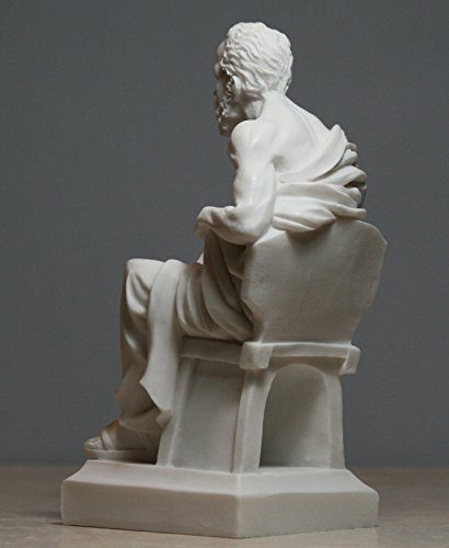 Estatua de Sócrates en Alabastro 17 cm miniatura 4