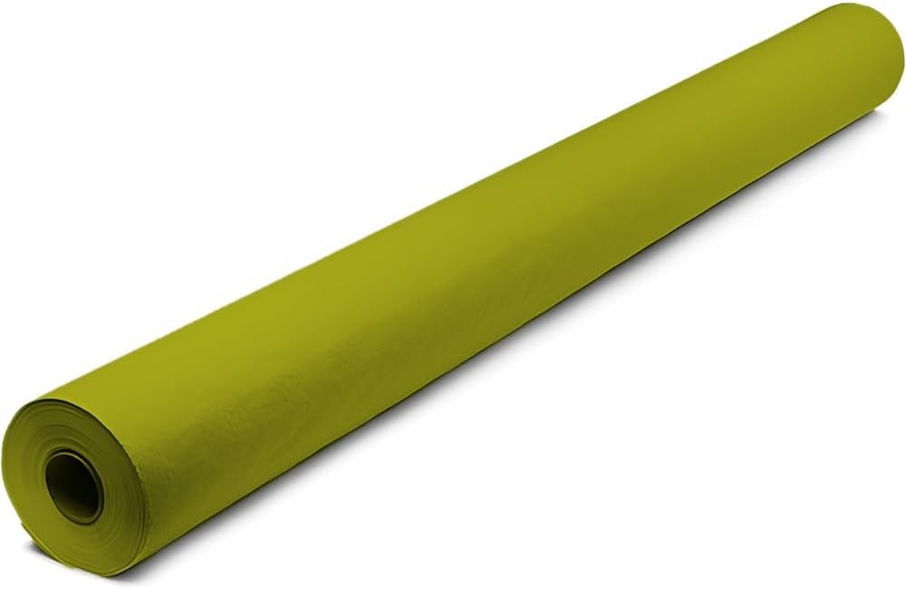 Tezraftaar® Paper Banquet Roll 25m x 1.14m Lime Green Disposable Banqueting Roll Table Cover Clothes for Christmas Catering Supply Wedding Birthday — image 1