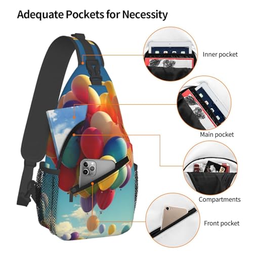 Bolso Sling para Hombre y Mujer Color Negro Mochila Cruzada miniatura 3